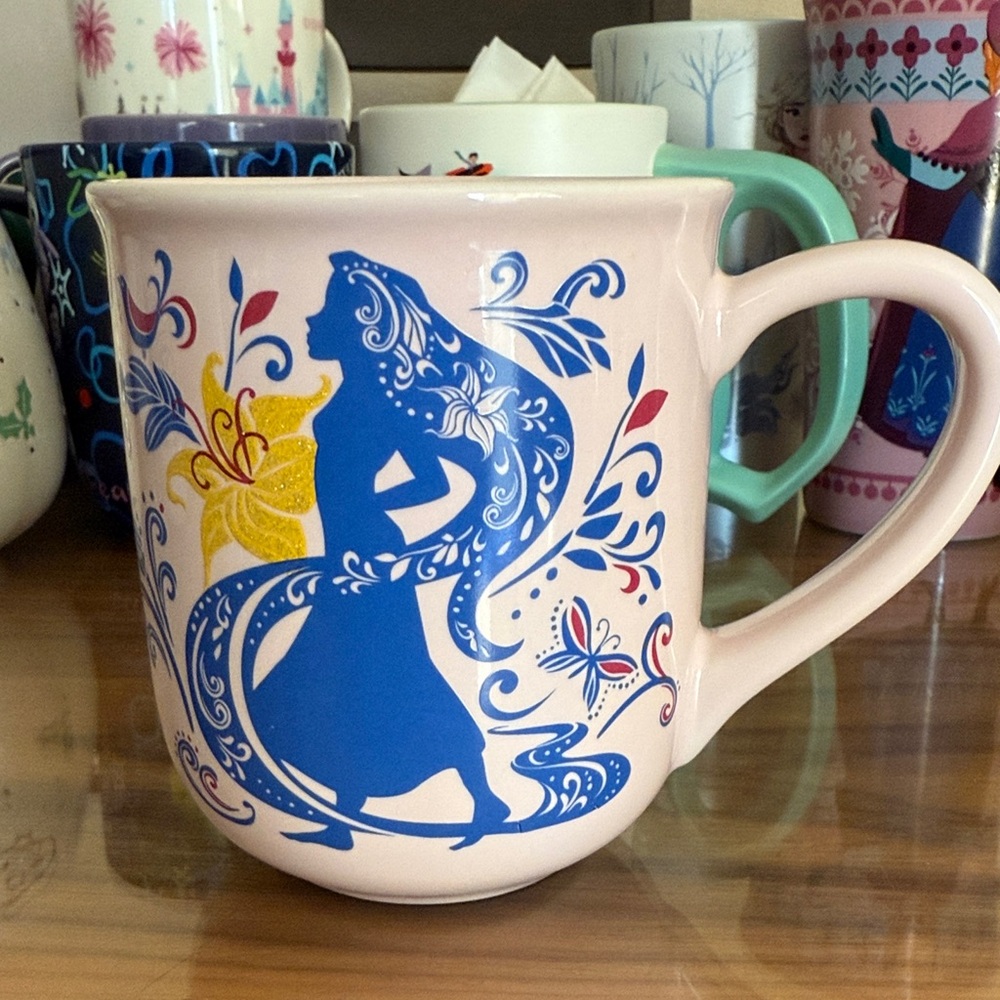 Disney Rapunzel Mug with Blue and Yellow Princess Design